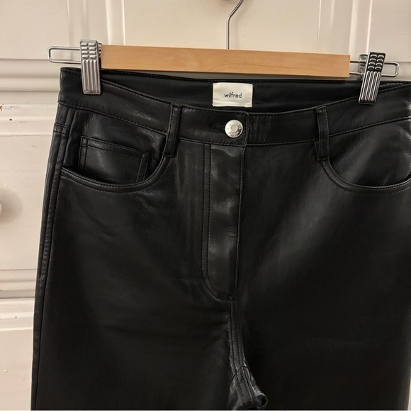 Aritzia Melina Vegan Leather Straight Leg Pants - Picture 2 of 5